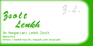zsolt lenkh business card